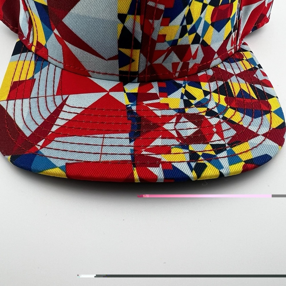 Crooks & Castles Colorful Geometric Snapback Hat All Over Print Adjustable Cap - Picture 11 of 11